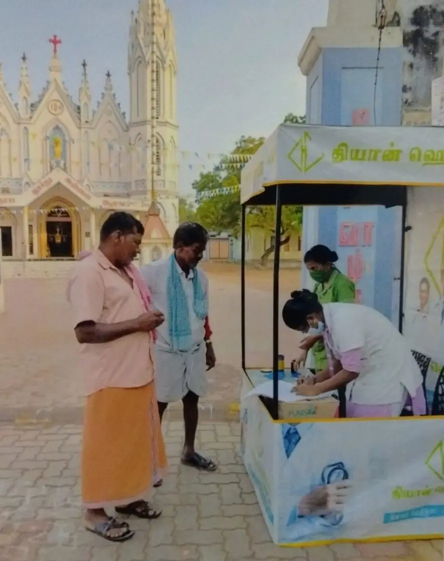 Free Sugar Camp On Behalf Of Dhyan Foundation In Association With RC Church, Kalugumalai