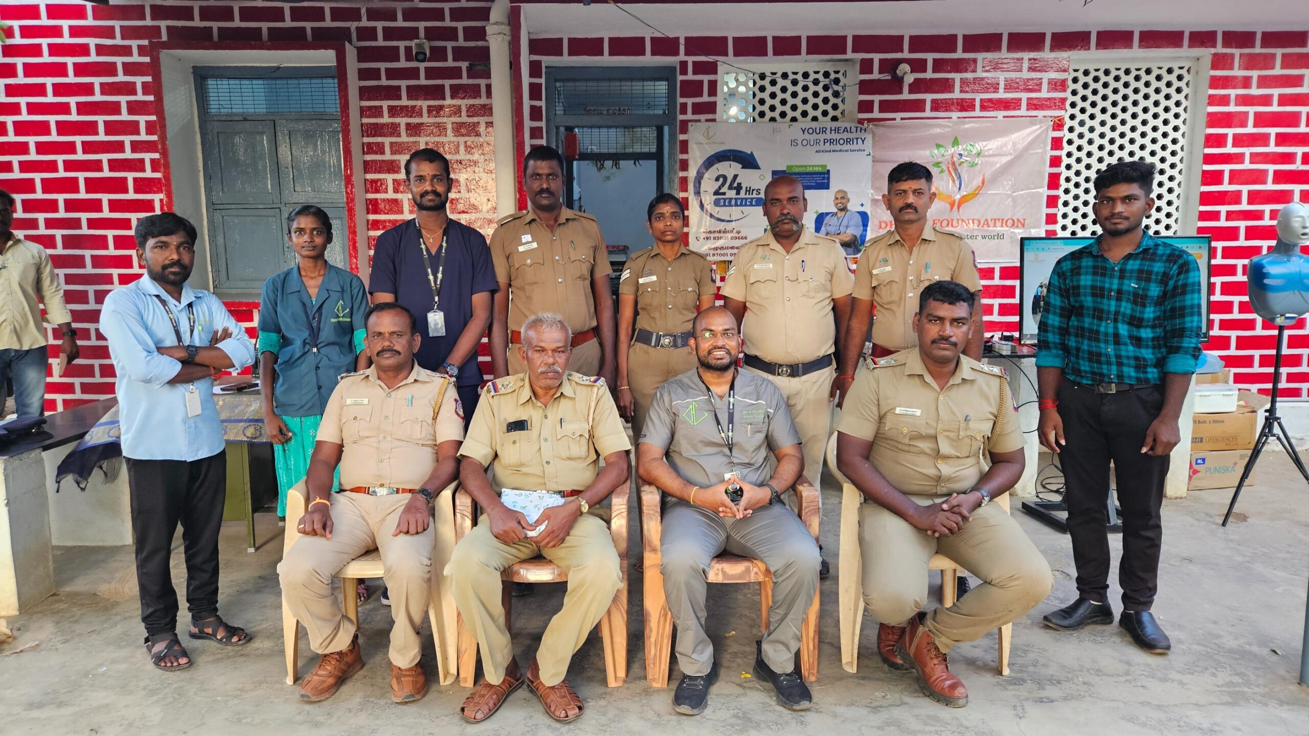 Dhyan Foundation Cpr Emergency First Aid Training Programme At Iyyapuram Police Station